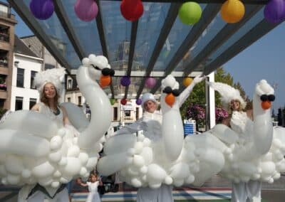 zwanenkostuum ballonnen crazy concept