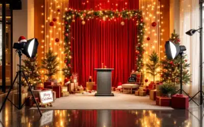 Hoe organiseer je een evenement met kerst photobooth op kantoor?