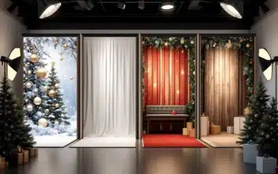 Welke kerstachtergronden zijn trending voor photobooths?