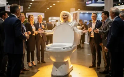 Kan een grappige toiletact ook op een beurs of marketingevent?