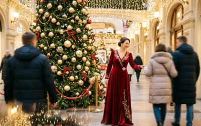 Hostessen inzetten tijdens een winkelcentrum-kerstevenement