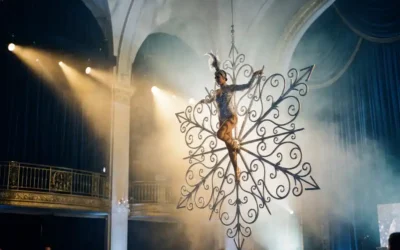 Wintercircus-acts voor een bedrijfsevenement op locatie
