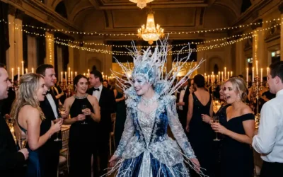 Rondlopende winteracts inzetten tijdens een bedrijfsevenement